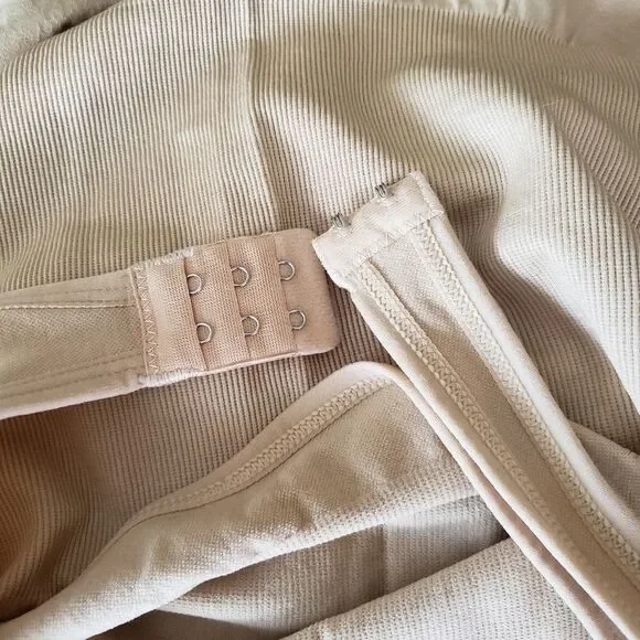 HeyShape Stretchy Snatched Thong Shapewear Bodysuit Neutral Nude Beige XXXL